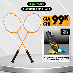[RẺ NHẤT MALL] Bộ 2 vợt cầu lông giá rẻ chính hãng Agnite, bền, nhẹ, tặng kèm túi vợt và quả cầu lông - ER301/ER302