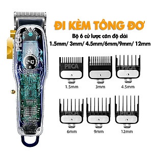 Tông đơ cắt tóc chuyên nghiệp KEMEI KM-2709PG điều chỉnh 2 mức tốc độ, sử dụng sạc USB sạc nhanh pin trâu 3h, có màn hình LCD hiển thị tăng đơ cắt tóc trẻ em và người lớn dùng cho gia đình, salon tiệm tóc barber - Hãng phân phối chính thức