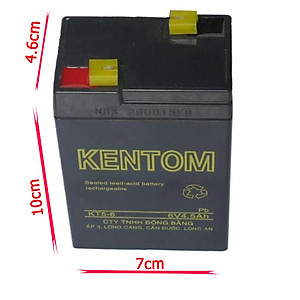 Bình Ắc Quy Khô 6V 5Ah Kentom (Đen)