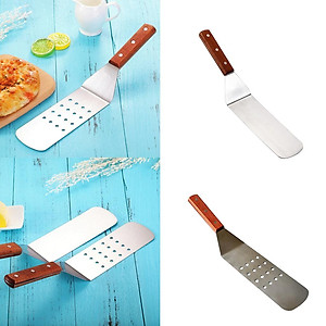 Stainless Steel Metal Griddle Spatula Griddle Accessories Hamburger Turner Scraper Pancake Flipper Great for BBQ Grill