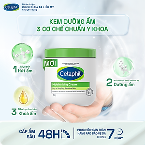 Kem dưỡng ẩm cho da nhạy cảm Cetaphil Moisturizing Cream 453g