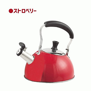 Ấm nước có còi báo khi sôi Pearl Life 1.6L - 2 màu Be & Đỏ - dùng được trên mọi loại bếp - Hàng nội địa Nhật Bản.