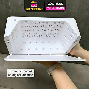 Máy Hơ T8 SNRQI Bản Mới 2025 LED TRẮNG 72W Làm Nail Nhanh Khô Sơn Gel, Bảo Hành 6 Tháng, Khoang Rộng Hơ 2 Tay Cùng Lúc, 4 Chế Độ Hơ Đệm Kê Tay 60 Bóng
