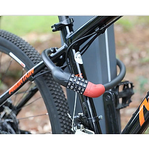 Khoá đa năng xe đạp xe máy 4 số chống trộm Khóa Số Xe Đạp 4 Số Mật Mã Vỏ PVC Bọc Lõi Thép (dạng tròn cứng) (mật khẩu mặc định 0000) 