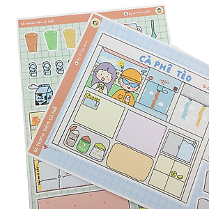 Bộ Tranh Tương Tác Cô Tiên Xanh - Tiệm Cà Phê Tèo