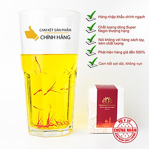 Saffron Kingdom Herb nhụy hoa nghệ tây Iran hộp 0.2 gram, hàng chính hãng super negin thượng hạng (Tặng bình nước thủy tinh)