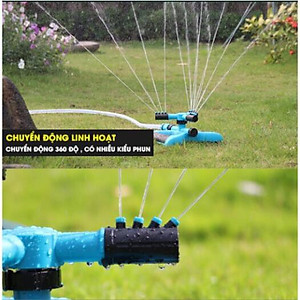 Vòi Phun Nước Quay 360 Độ Tưới Cây Bằng Nhữa Tự Động Phun Xa Lên 5 8m Tiện Lợi - Hàng chính hãng