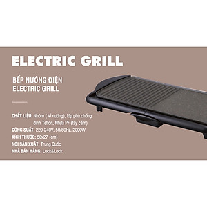 Bếp Nướng Điện Lock&Lock Electric Grill EJG231 (2000W) - Hàng Chính Hãng