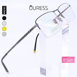 Gọng kính titanium thời trang nam siêu nhẹ siêu bền OURESS sw10002