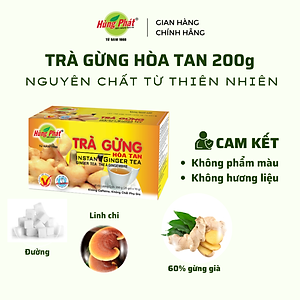 Trà Gừng Hòa Tan Hùng Phát Hỗ Trợ Giải Cảm Lạnh Làm Ấm Cơ Thể Tốt Cho Hệ Tiêu Hóa Hộp 20 Gói