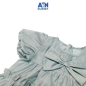 Đầm bé gái họa tiết Nơ xám cotton - AICDBGHE3UQH - AIN Closet