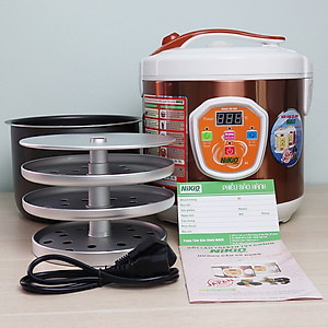 Máy (Nồi) Làm Tỏi Đen Nikio NK-686 - Dung Tích 6 Lít, Làm Tỏi Tự Động Với Công Nghệ Nhật Bản, Tùy Chỉnh Được Thời Gian Làm Tỏi Và Sấy Khô Cho Tỉ Lệ Thành Công 99%, Tỏi Thơm Ngon Giàu Dinh Dưỡng - Đỏ Tím - Hàng chính hãng