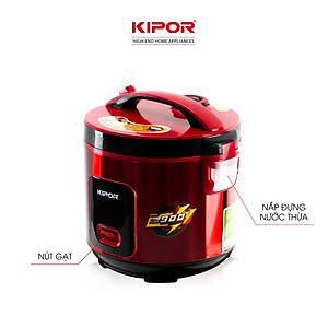 Nồi cơm điện KIPOR KP-N55918-1.8L-Lòng nồi niêu chống dính CERAMIC chống trầy xước dầy 3mm-Hàng chính hãng