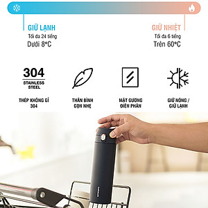 Bình Giữ Nhiệt LocknLock Featherlight One-touch Tumbler LHC3257 500ml