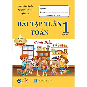 Sách - Combo Bài Tập Tuần Lớp 1 Cả Năm - Toán và Tiếng Việt - Cánh Diều (4 cuốn)