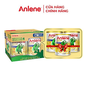 Bộ quà tặng combo 2 Sữa Bột Anlene Gold Hương Vanilla (Hộp Thiếc 800g) tặng 1 lon 400g