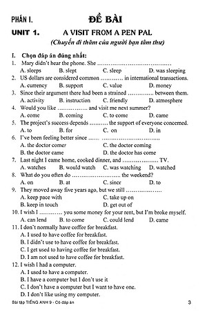 Sách Bài Tập Tiếng Anh Lớp 9 ( Có Đáp Án )