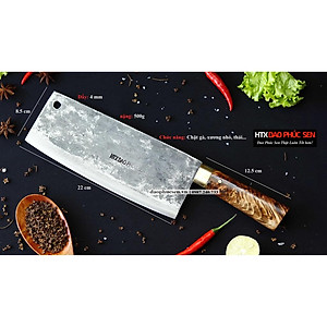 Dao Phúc Sen - Dao Chặt Gà Cán Cẩm Khâu Đồng G05D