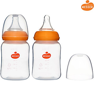 Combo 3 Bình Sữa Wesser PP 60ml, 140ml và 250ml (Giao màu ngẫu nhiên)