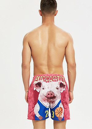 Quần Đi Biển Đôi - Quần Đùi Đôi - Thời Trang Đôi Mùa Hè - Quần Short Cặp Đôi SQ220 Pink Piggy