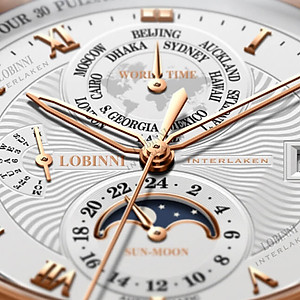 Đồng hồ nam chính hãng LOBINNI L16003-1 hàng mới 100%,Kính sapphire ,chống xước,chống nước,mặt trắng vỏ vàng hồng dây da nâu xịn, thép không gỉ 316L,Đồng hồ cơ (Automatic) bảo hành 24 tháng, Mới 100%,BH 24 tháng,thiết kế thể thao trẻ trung và sang trọng