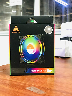 Quạt tản nhiệt, Fan Case Led Golden Field  Ring+inner RGB (FIX) - S01   RGB cao cấp , các mầu cố định hiệu ứng _ Hàng chính hãng	