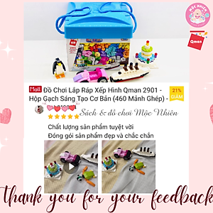 Hộp xếp hình lắp ráp sáng tạo 460 chi tiết Qman 2901