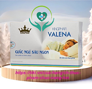 ￼Thảo Dược An Thần Ngủ Ngon valena Kingphar - Hộp 30 Viên - Giúp an thần, gây ngủ, tạo giấc ngủ đến nhanh, tự nhiên