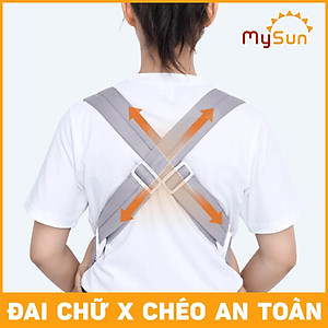 Điệu địu vải cho em bé sơ sinh 4 tư thế có đỡ cổ đa năng an toàn 1 2 3 4 5 6 12 tháng tuổi MySun
