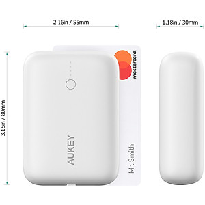 Pin Sạc Dự Phòng Aukey PB-N83S 10.000mAh, Sạc Nhanh Power Delivery 18W và Quick Charge 3.0 18W - Hàng Chính Hãng