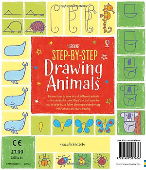 Sách tương tác tiếng Anh - Usborne Step-by-step Drawing Animals
