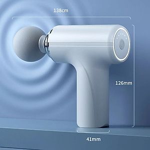 [LOẠI 1 PIN KHỎE]Máy Massage Cầm Tay Mini Súng mát-xa Cầm Tay Đấm Lưng Trị Liệu Cổ Vai Gáy 4 Đầu 6 Chế Độ FUJIMAX