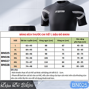 Bộ bơi nam cộc tay loại đẹp, set quần áo bơi ít thấm nhanh khô, form thể thao mạnh mẽ, chất thun bơi lạnh dày dặn mịn mát | BN025