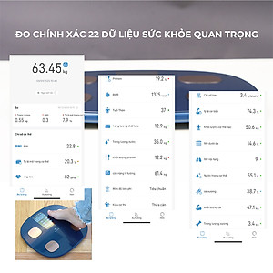 Cân Điện Tử Thông Minh cao cấp chính hãng Sailaza SA- 1211, đo 22 dữ liệu Sức Khỏe + màn hình màu LCD