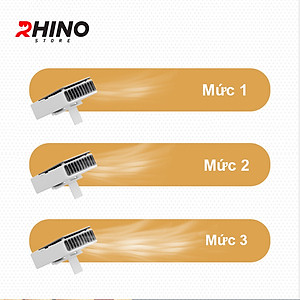 Quạt gió mini cầm tay Rhino F302 tích điện, 3 mức độ gió, pin 2000 mAh kèm dây treo - Hàng chính hãng