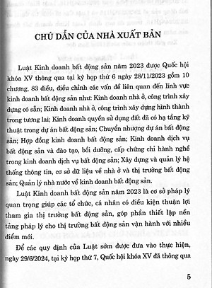 Luật Kinh Doanh Bất Động Sản (Sửa đổi, bổ sung năm 2024)