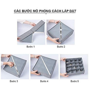 Set 3 Hộp Đựng Đồ Lót Túi Đựng Đồ Lót, Tất Vớ, Đựng Đồ Đa năng Gấp Gọn Đa Năng - Hàng Loại 1 - Chính Hãng MINIIN