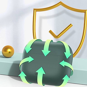 Bao case chống sốc silicon cho tai nghe Apple Airpods Pro hiệu Usams BH569 (siêu mỏng 2mm, chống vân tay, chống bám bẩn, chống va đập, vật liệu cao cấp) - hàng nhập khẩu