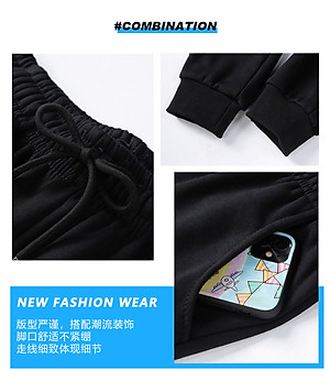 Quần nỉ Jogger thể thao nam hàng Quảng Châu cao cấp - Quần nỉ nam nót lông cừu siêu ấm - Hàng chính hãng D Danido