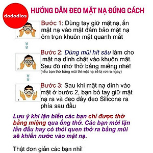 Kính lặn biển ống thở dododios với 2 van ngăn nước 100%, mặt nạ lặn với mắt kính cường lực