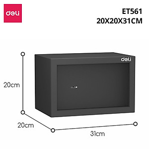 Két Sắt Mini Chính Hãng Deli, Két Sắt Gia Đình 3 Kích Thước Khóa Chống Trộm An Toàn Bảo Mật Cao