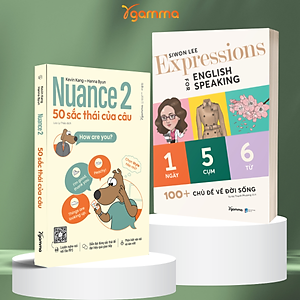 Combo Nuance 2 - 50 Sắc Thái Của Câu + Expressions For English Speaking - 1 Ngày 5 Cụm 6 Từ