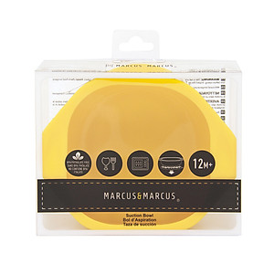 Bát ăn dặm silicon có đế hút chân không chống đổ cho bé Marcus & Marcus, từ 12 tháng