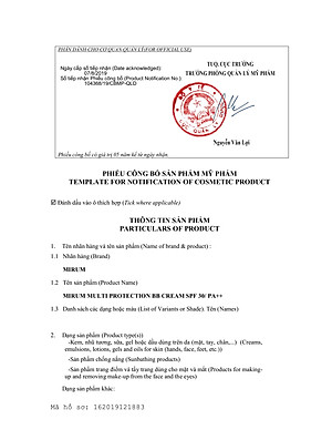 Kem BB 6in1 Mirum làm trắng da, chống lão hoá, dưỡng ẩm, chống tia UV, Lót và nền 50g Mirum Multi Protection BB cream SPF30/PA++ 