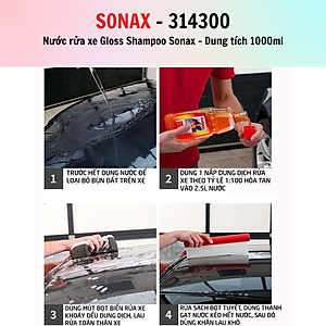 Nước rửa xe đậm đặc Sonax Gloss Shampoo 314300 1L  