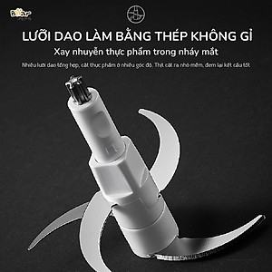Máy Xay Thịt Thực Phẩm Bear SB-MA02L Xay Cực Êm Dung Tích 2 Lít Công Suất 300 W - Hàng Chính Hãng