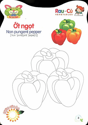 Sách Bé tô màu - Rau củ