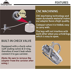 Phụ kiện giá đỡ bếp ga dã ngoại Campingmoon Z23-OD