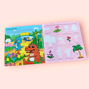 Sách cho bé - Bóc Dán Thông Minh Rèn Luyện IQ - Sách tương tác - Bông Hoa Đỏ BANGSON - Dành cho trẻ 2+