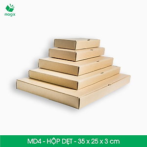 MD4 - 35x25x3 cm - 25 Thùng hộp carton trơn đóng hàng